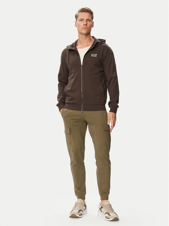 EA7 Emporio Armani EA7 Emporio Armani Pulóver 8NPM33 PJVRZ U6027 Barna Regular Fit