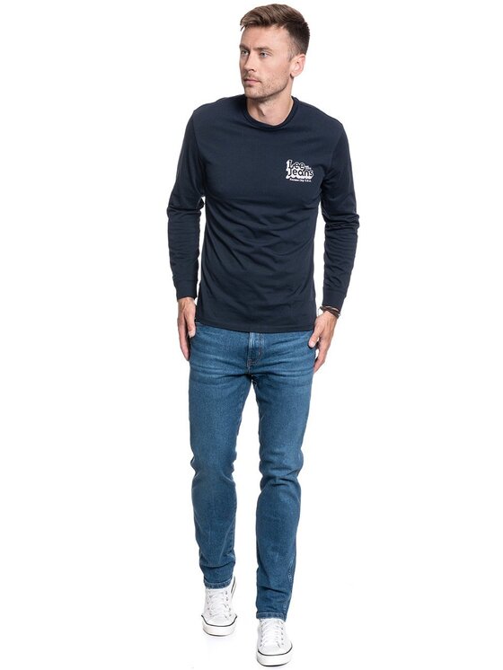 Lee Lee T-shirt LS 70SLOGO TEE Blu Regular Fit