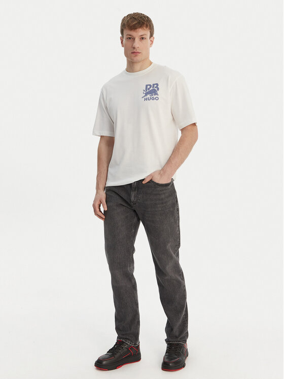 HUGO HUGO T-Shirt Delel_RB 50564572 Biały Relaxed Fit