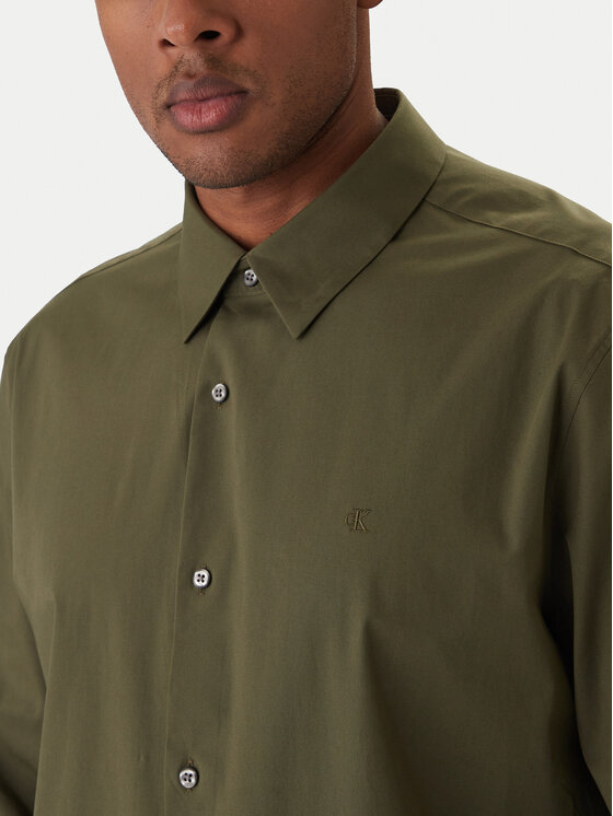 Calvin Klein Calvin Klein Koszula LV04LB148G Khaki Slim Fit
