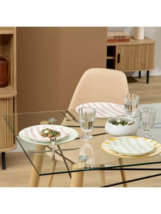 MIAhome MIAhome Komplet talerzy deserowych 6 szt. Charlie 19 cm Różowy