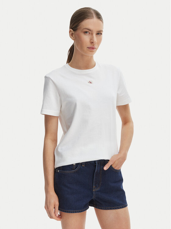 Calvin Klein Jeans Tricou LV047F227G Alb Classic Fit