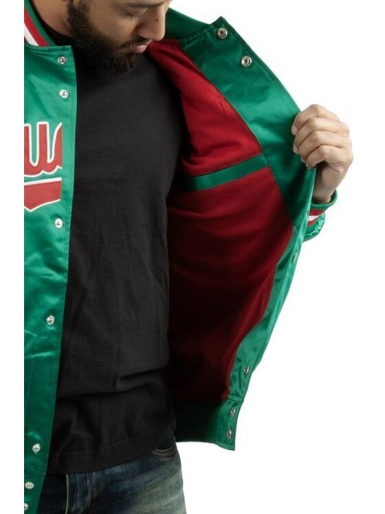 Mitchell & Ness Mitchell & Ness Bomber NBA LIGHTWEIGHT JACKET Verde Regular Fit