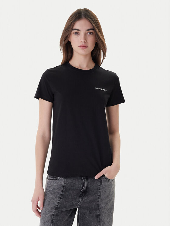 KARL LAGERFELD KARL LAGERFELD T-Shirt A1W17019 Černá Regular Fit