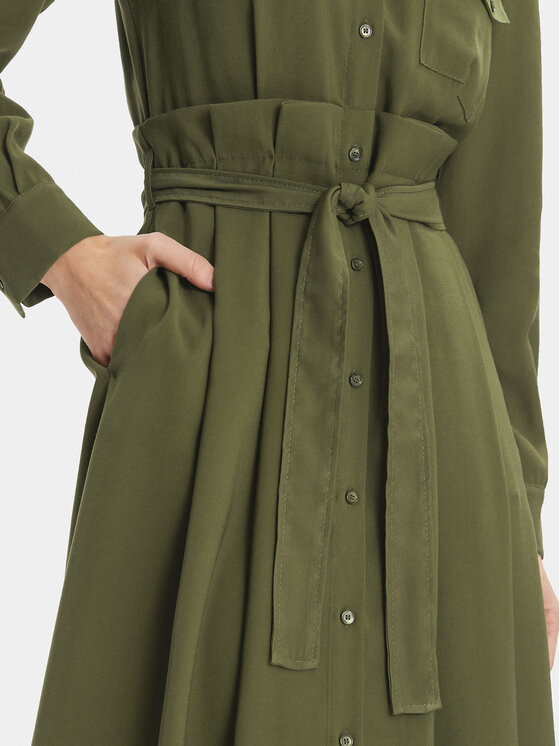 MAX&Co. MAX&Co. Sukienka koszulowa Armilla 2416221032200 Zielony Regular Fit