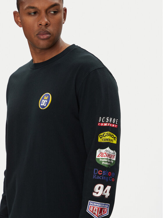 DC DC Majica dugih rukava ADYZT05464 Crna Regular Fit