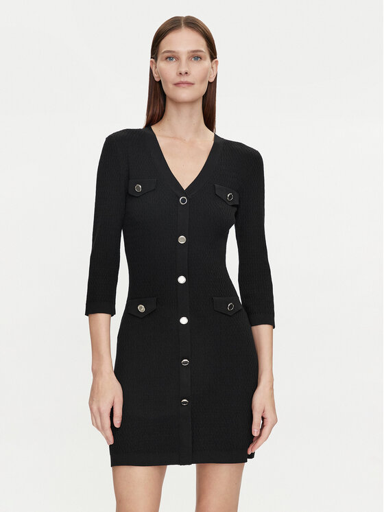 Morgan Morgan Trikotažinė suknelė 241-RMLILY Juoda Slim Fit