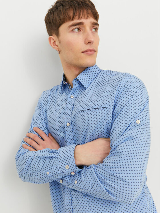 Jack&Jones Jack&Jones Marškiniai 12235969 Mėlyna Slim Fit