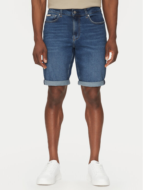 Męskie Szorty jeansowe Calvin Klein Jeans, Rozmiar 34, Niebieskie, J30J327184