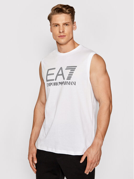 EA7 Emporio Armani Tank top 3KPT80 PJ02Z 1100 Biela Regular Fit • 