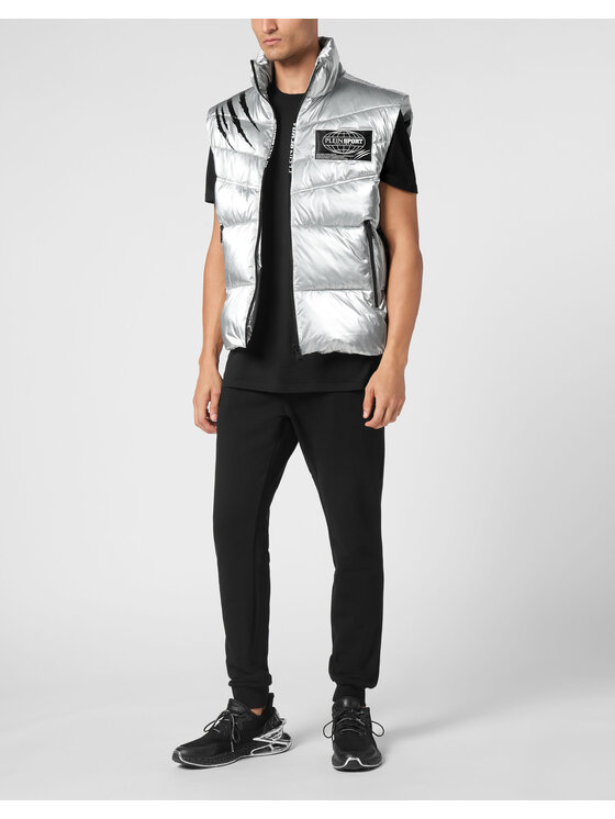 Plein Sport Plein Sport Kamizelka 14207 Srebrny Regular Fit