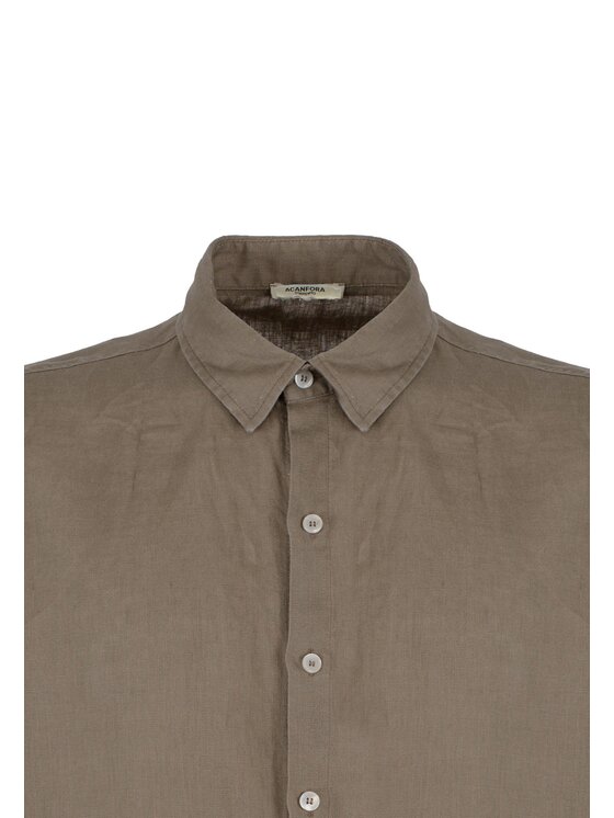 ACANFORA ACANFORA Camicia ACA105-FANGO Marrone Regular Fit