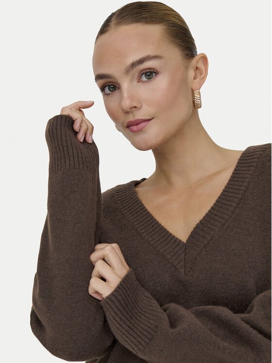 ONLY ONLY Maglione Mari 15360940 Marrone Loose Fit
