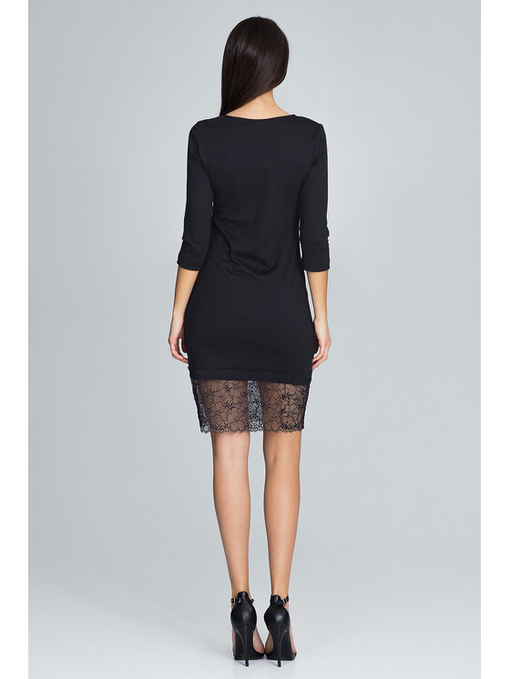 FIGL FIGL Vestito da giorno M570 Nero Regular Fit