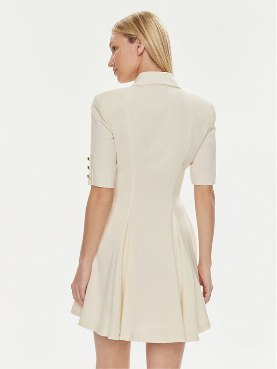 Babylon Babylon Coctailkleid S00852 Écru Regular Fit