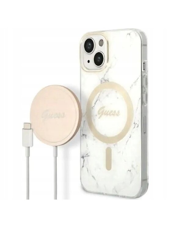 Guess Guess Etui na telefon Guess Marble Biały