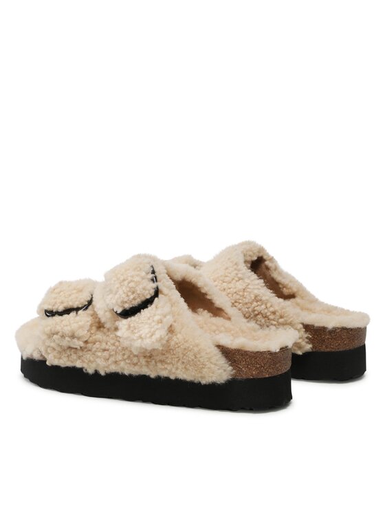 Birkenstock Birkenstock Natikače Arizona Big Buckle Shearling 1017642 Bež