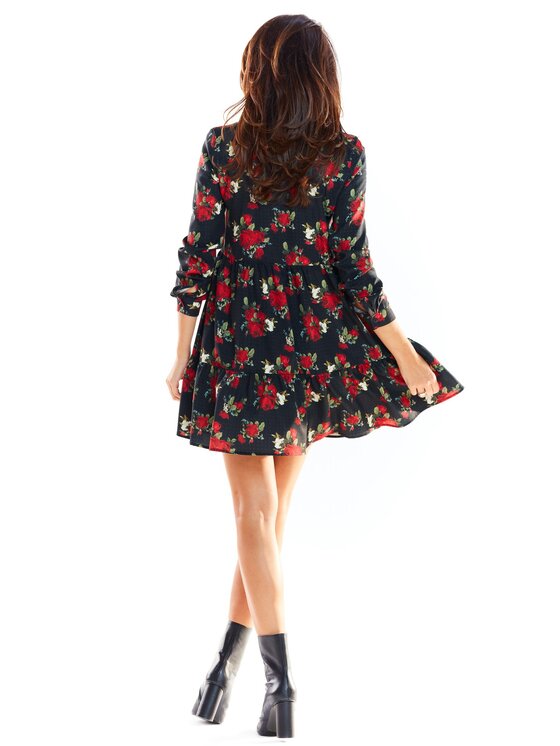 Awama Awama Vestito chemisier A326 Nero Basic Fit