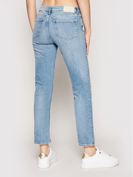 Tommy Hilfiger Tommy Hilfiger Jeans hlače Rome WW0WW30211 Modra Straight Leg