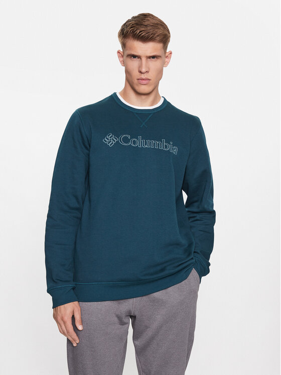 Columbia Džemperis ar kapuci M Logo Fleece Crew Zils Regular Fit