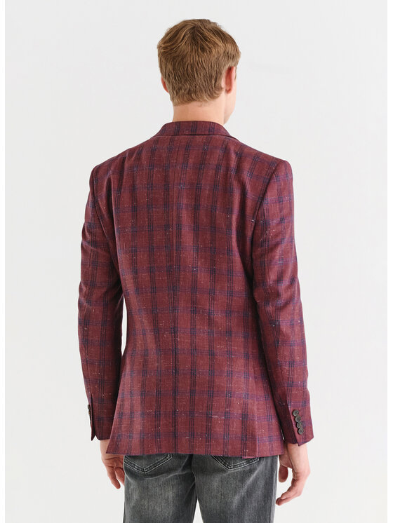 Pako Lorente Pako Lorente Marynarka P23WP-3X-006 Bordowy Slim Fit