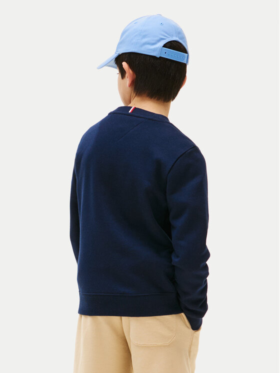 Tommy Hilfiger Tommy Hilfiger Pulóver Script Flag KB0KB09741 Sötétkék Regular Fit