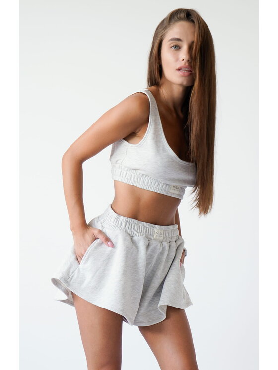 MissDenim MissDenim Komplet top i spodenki Flippy Set Szary Basic Fit