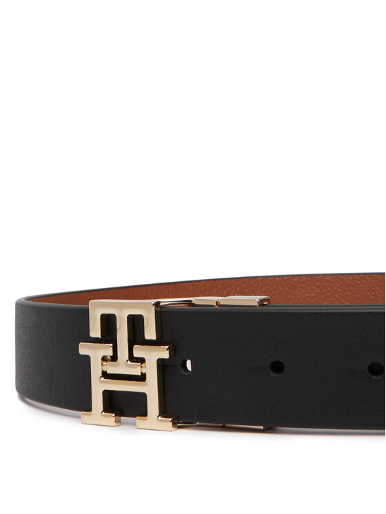 Tommy Hilfiger Tommy Hilfiger Pas Th Logo Rev 3.0 Pebble AW0AW18691 Črna