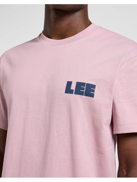 Lee Lee T-Shirt WW GRAPHIC TEE Różowy Regular Fit