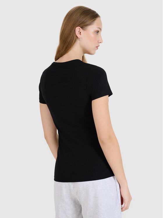 4F 4F T-shirt 4FRMM00TTSHF2709-20S Nero Authentic Slim Fit