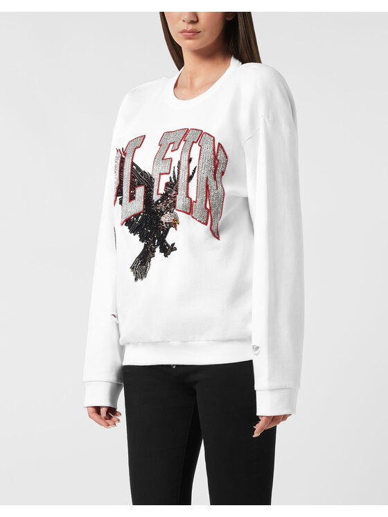PHILIPP PLEIN PHILIPP PLEIN Bluza 26321 Biały Regular Fit