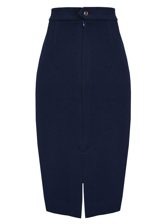 Kasia Zapała Kasia Zapała Spódnica ołówkowa Monica Granatowy Slim Fit
