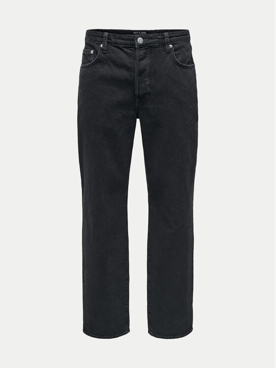 Only & Sons Only & Sons Traperice Fade 22026778 Crna Loose Fit