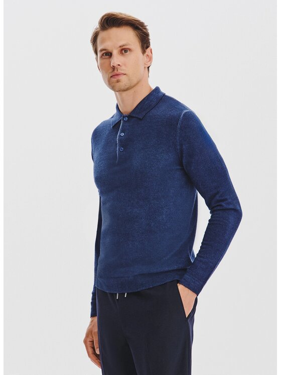 Pako Lorente Pako Lorente Sweter P25WP-2X-022 Granatowy Classic Fit