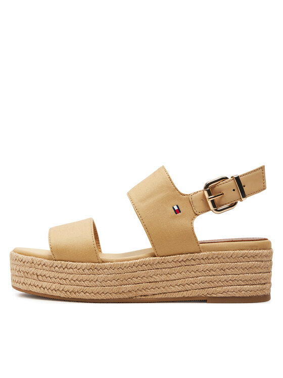 Tommy Hilfiger Tommy Hilfiger Espadryle Mid Wedge Sandal FW0FW07885 Beżowy