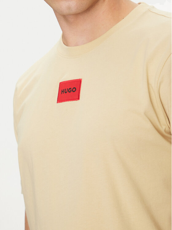 HUGO HUGO T-särk Diragolino212 50447978 Beež Regular Fit