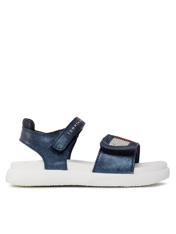 Tommy Hilfiger Tommy Hilfiger Szandál Strass Heart Velcro Sandal T1A2-32752-1367 S Sötétkék