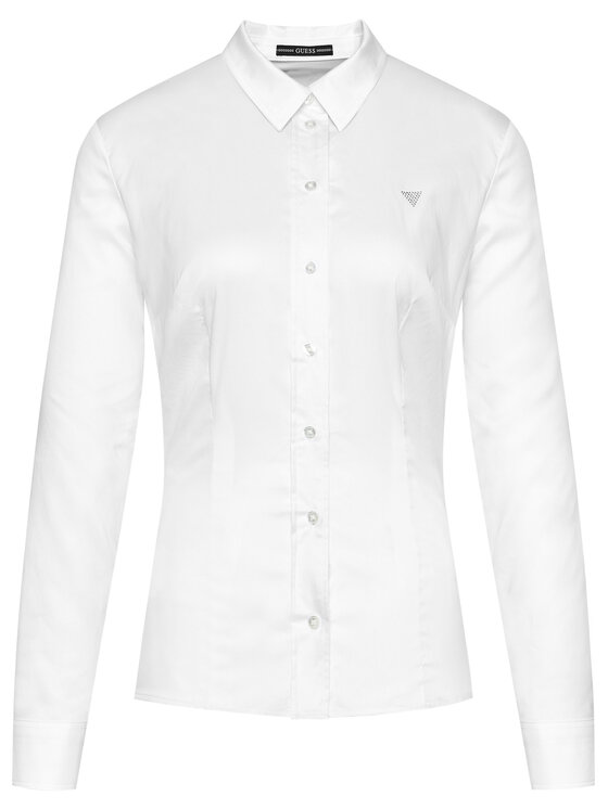 Guess Guess Särk Cate W1RH41 WAF10 Valge Slim Fit
