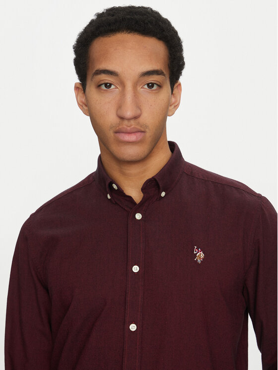 U.S. Polo Assn. U.S. Polo Assn. Košulja MUP3247 Tamnocrvena Slim Fit