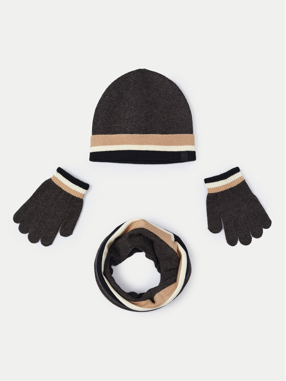 Mayoral Mayoral Completo cappello, scaldacollo e guanti 10823 Grigio