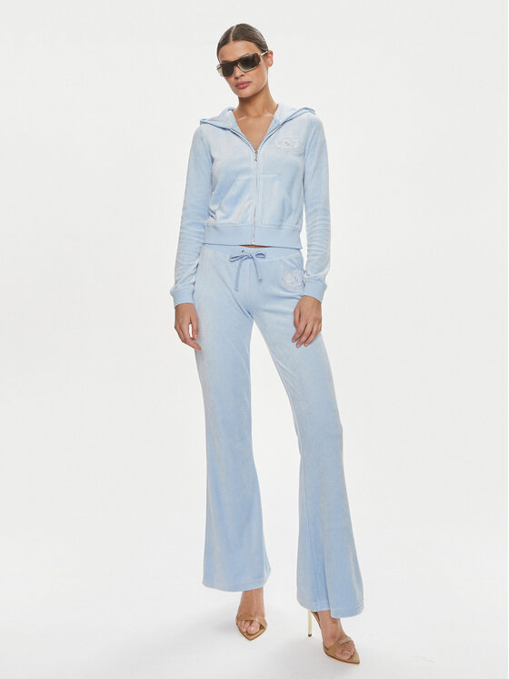 Juicy Couture Juicy Couture Spodnie dresowe Heritage Dog JCBBJ223814 Błękitny Slim Fit