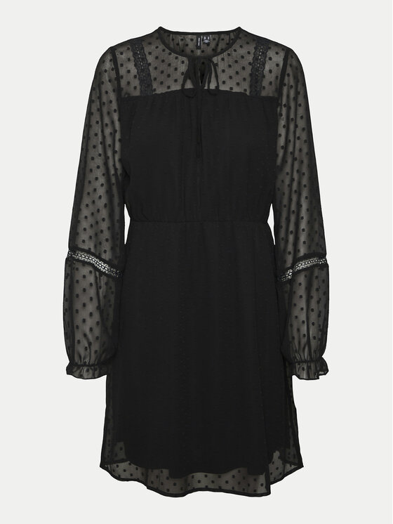 Vero Moda Vero Moda Kleid für den Alltag Leah 10314693 Schwarz Regular Fit