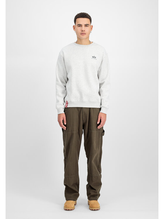 Alpha Industries Alpha Industries Mikina Basic Small Logo Sweatshirt Šedá Regular Fit