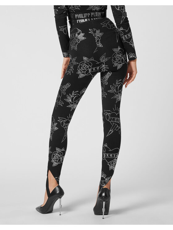 PHILIPP PLEIN PHILIPP PLEIN Legginsy 3193 Czarny Skin Tight Fit