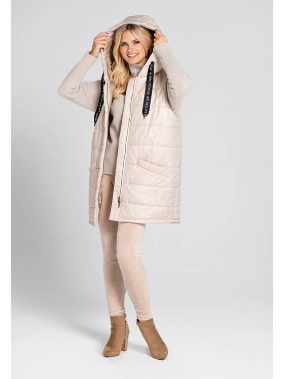 Look Made With Love Look Made With Love Bezrękawnik Inga Look 944 beż Beżowy Classic Fit