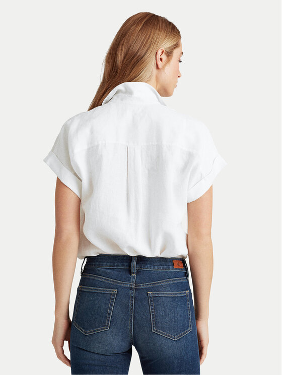 LAUREN RALPH LAUREN Lauren Ralph Lauren Риза 200699152001 Бял Regular Fit