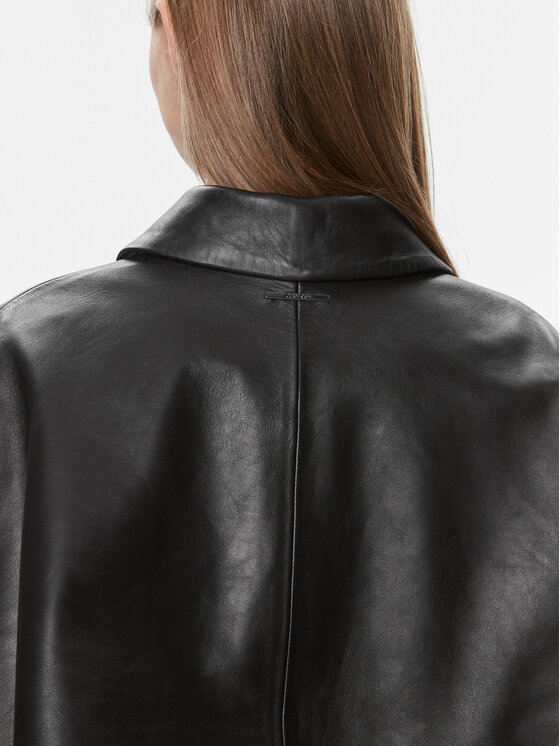 Calvin Klein Calvin Klein Lederjacke K20K206312 Schwarz Relaxed Fit