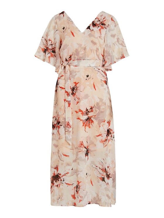 Vila Vila Kleid für den Alltag Karin 14083207 Beige Regular Fit