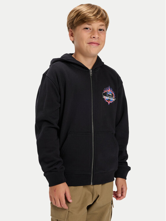 Quiksilver Quiksilver Світшот Graphic Zip EQBFT03958 Чорний Regular Fit