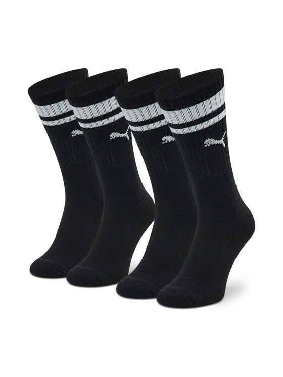 Puma Puma Комплект 2 чифта дълги чорапи мъжки 907944 Черен